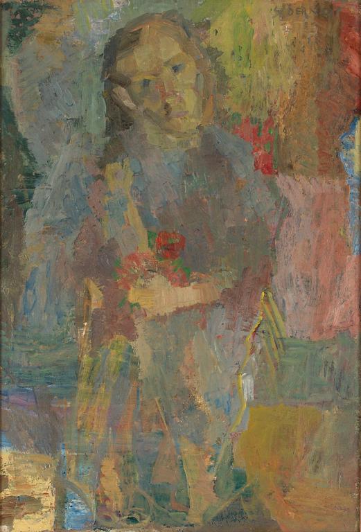 Siri Derkert, "Flicka med blomma" (Girl with flower).
