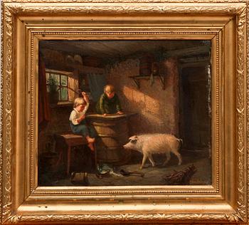HANNA WINGE, olja på duk, sign o dat 1870.