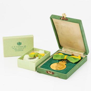 Guldmedalj  Gustaf VI Adolf, Sverige, Kungliga Patriotiska Sällskapet 1964.