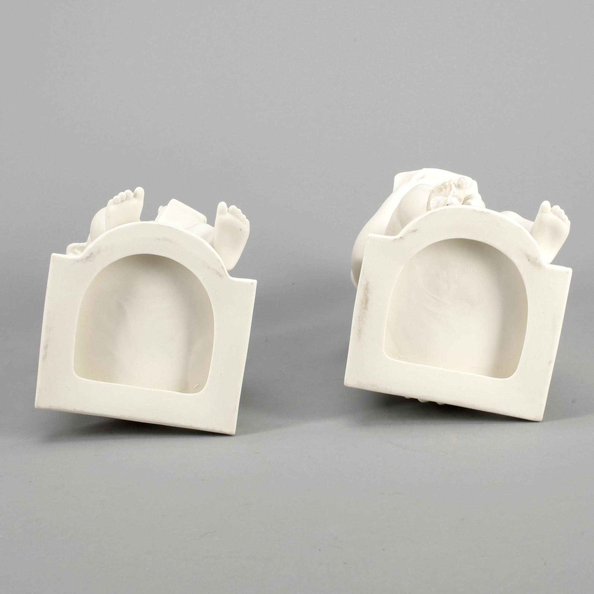 FIGURINER, 2 st, parian, Gustavsberg, 1920.