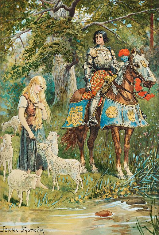 Jenny Nyström, The knight and the shepherdess.
