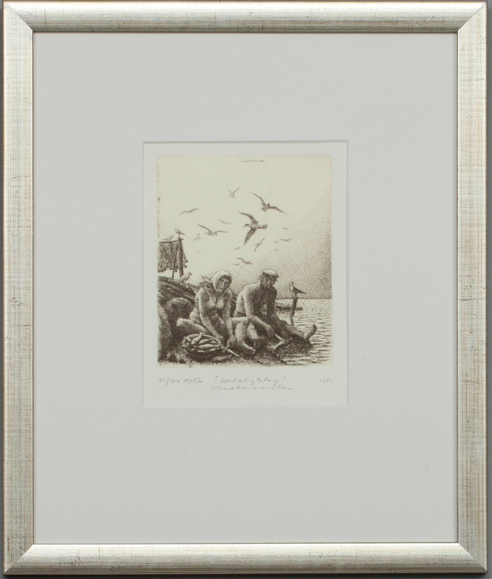 SIMO HANNULA, etsning, signerad och daterad 1981, numrerad 51/60, tpl'a.