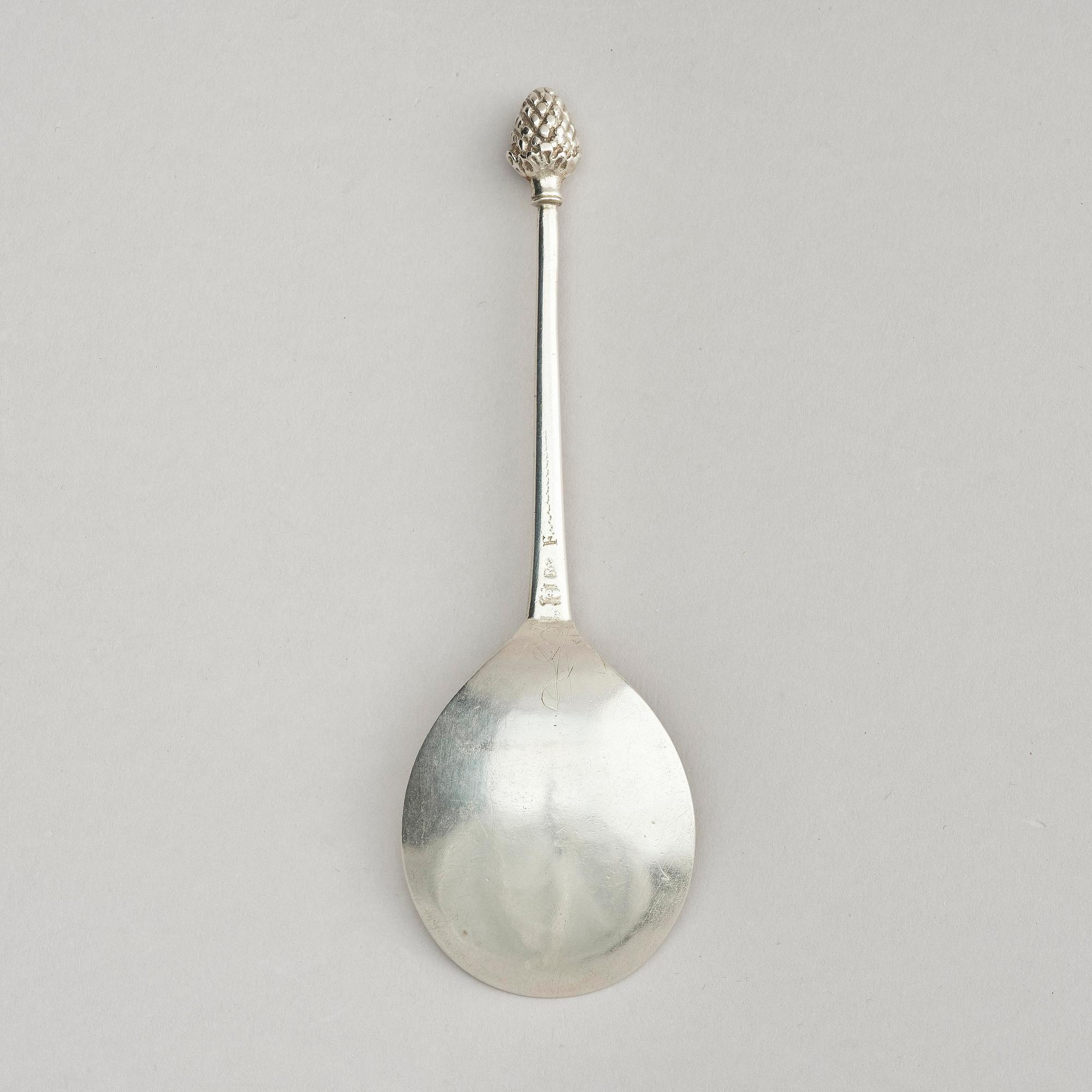 A Swedish 17th century silver spoon, mark of Michel Pohl the elder, Stockholm 1694.