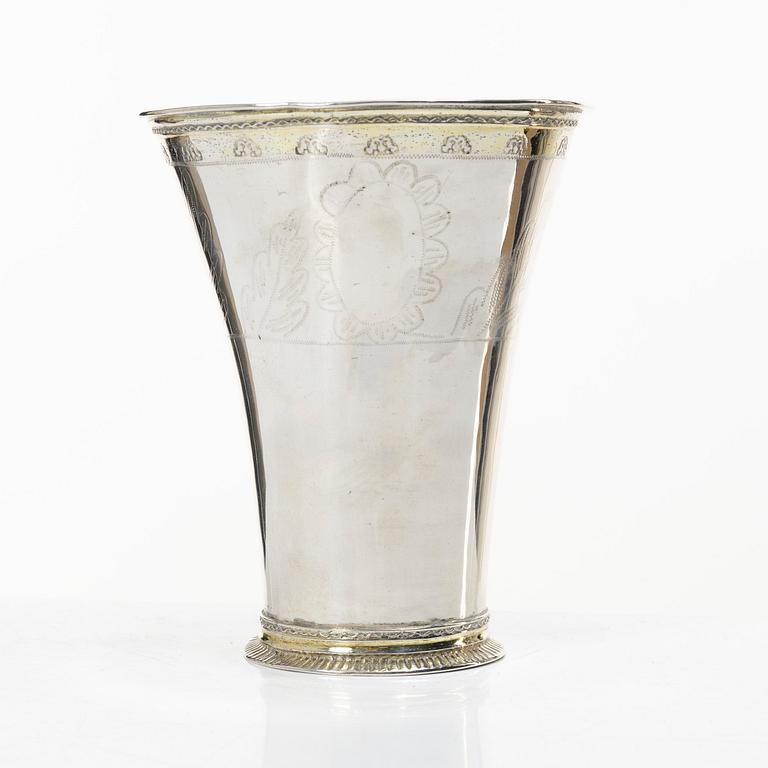 A Swedish silver beaker, mark of Carl Lindgren, Norrköping, active 1778-1789 (1790).