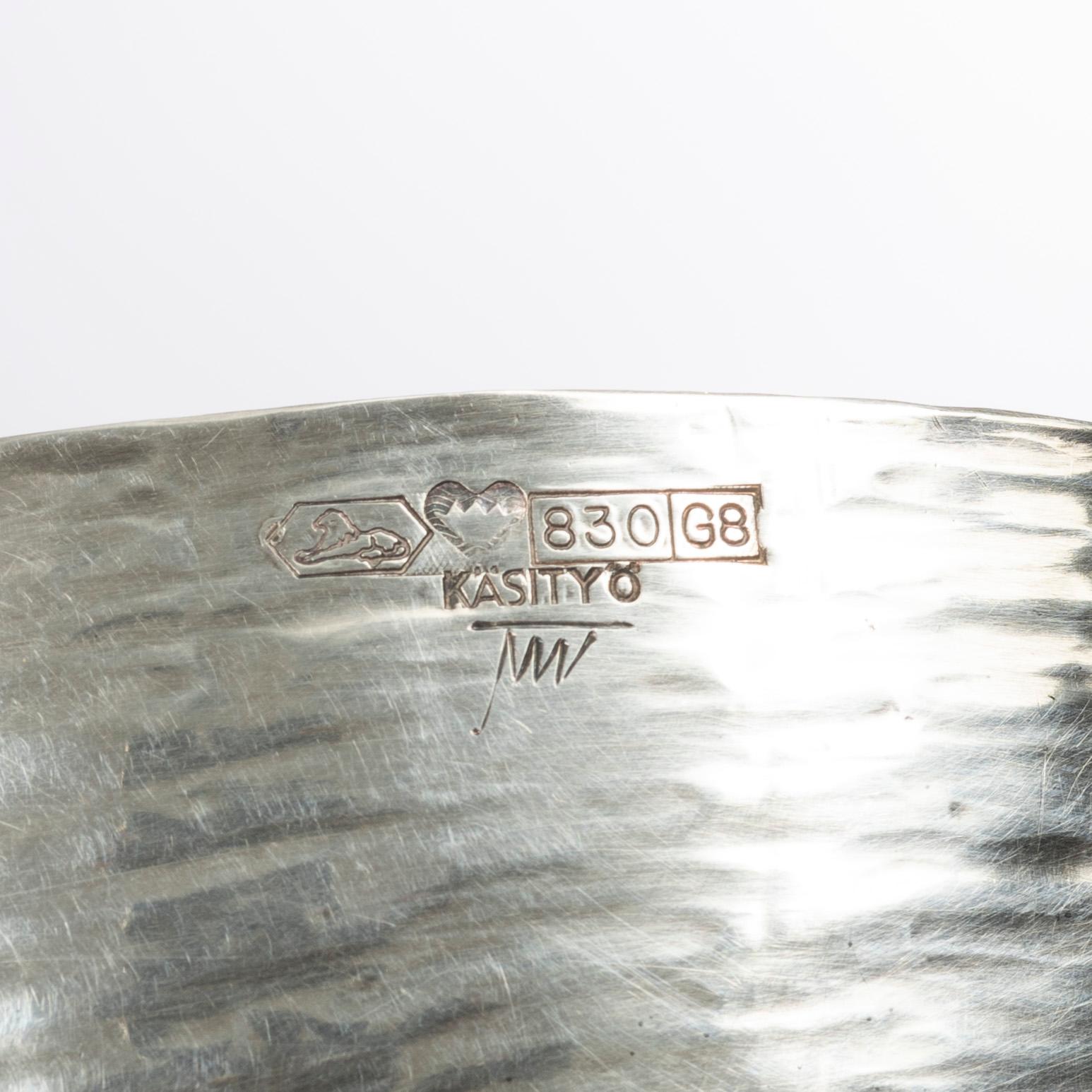 Tapio Wirkkala, a sterling silver bowl, Kultakeskus Oy, Tavastehus, Finland, 1984.