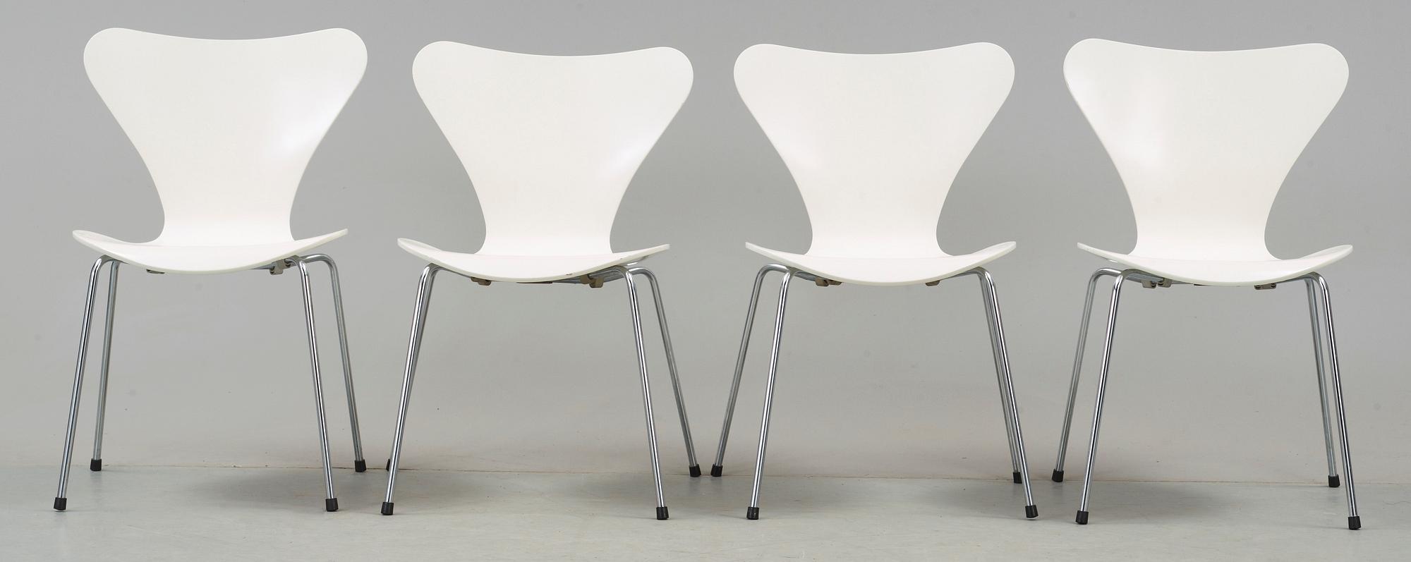 STOLAR, 4 st, "Sjuan", Arne Jacobsen, Fritz Hansen.