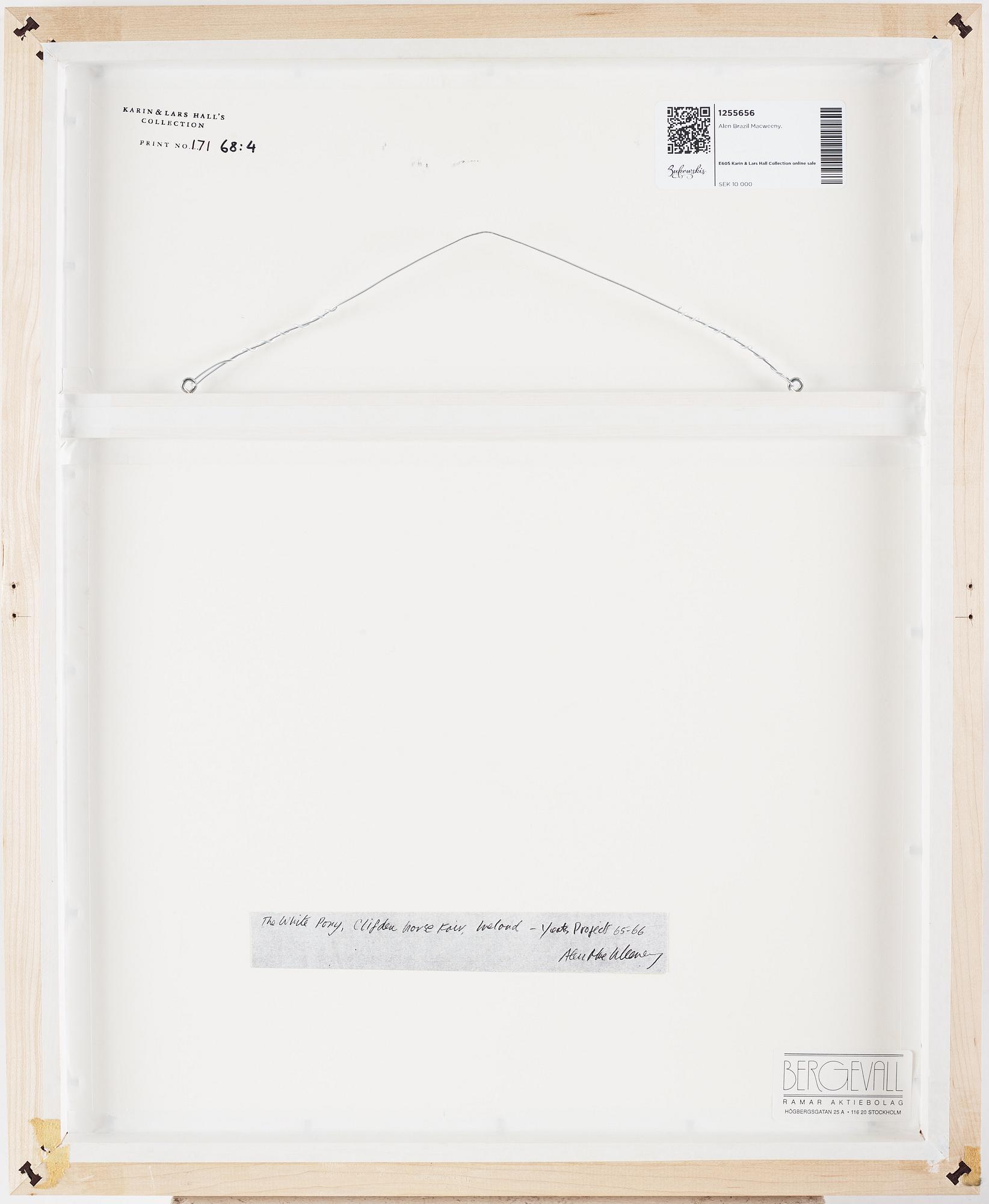 Alen MacWeeney, photograph signed on verso.