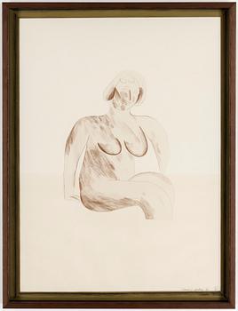 David Hockney · DAVID HOCKNEY, färglitografi. Signerad och numrerad 43/85 samt daterad 65, utgiven av Editions Alecto, London.