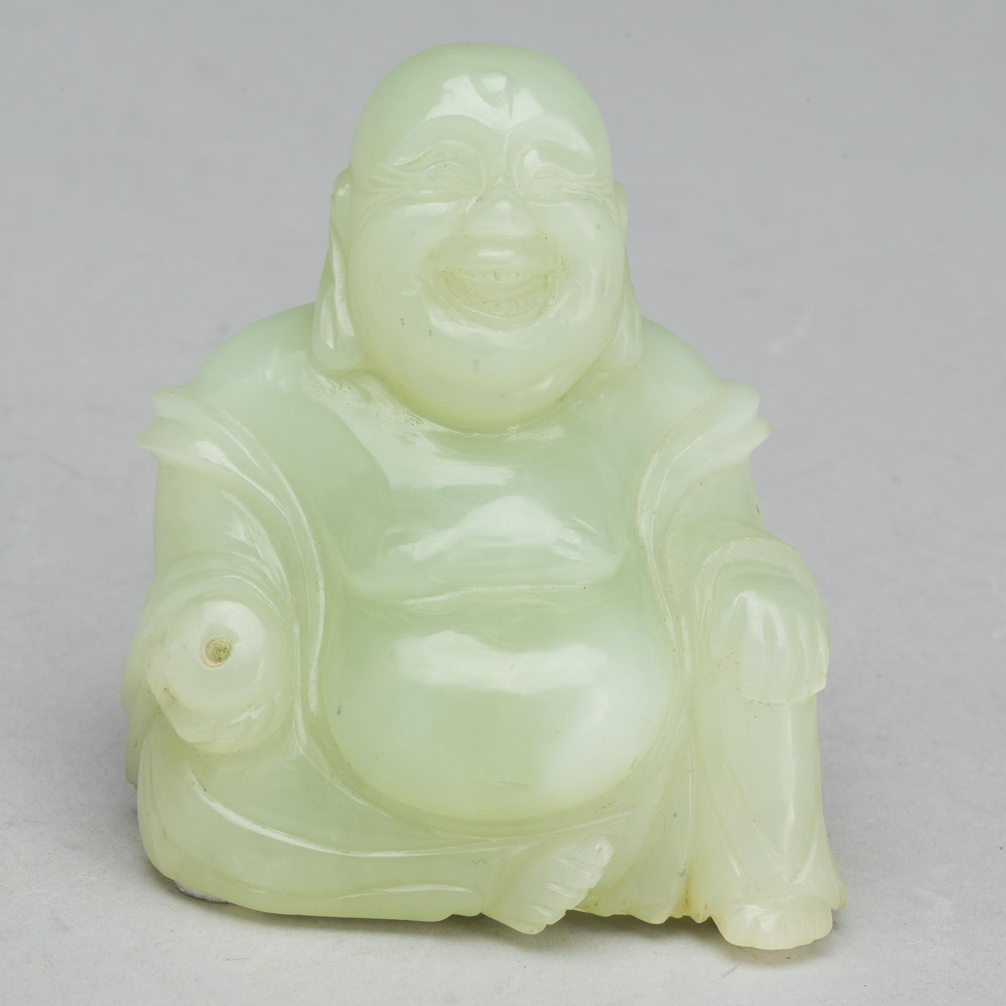 FIGURIN, nefrit, Buddha, Kina.