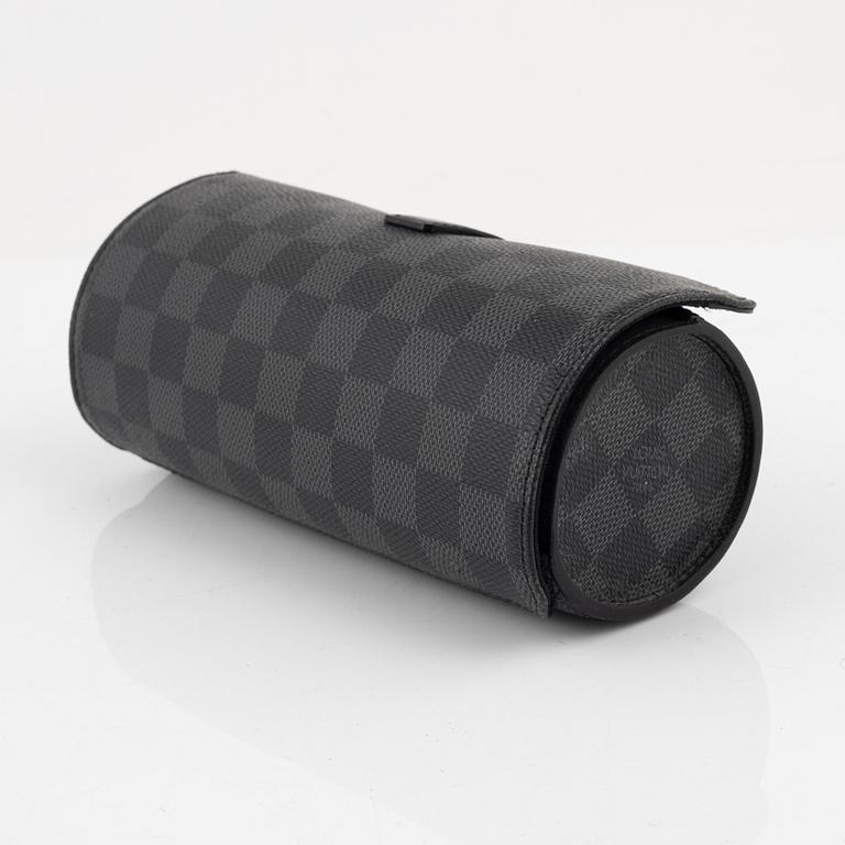 Louis Vuitton, a Damier Graphite watch case, 2013.
