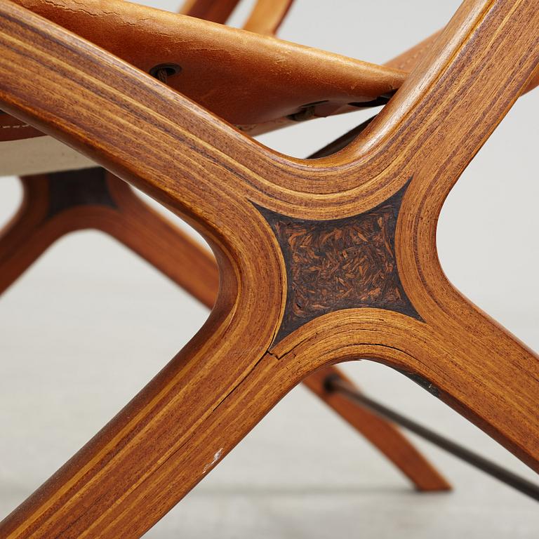 A Peter Hvidt & Orla Mølgaard Nielsen 'X-Chair', Fritz Hansen, Denmark, second half of the 20th c.