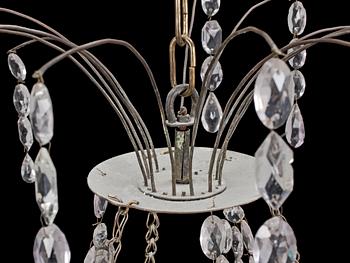 LJUSRING/KRONA, sengustaviansk, omkring 1800. Höjd ca 79 cm.