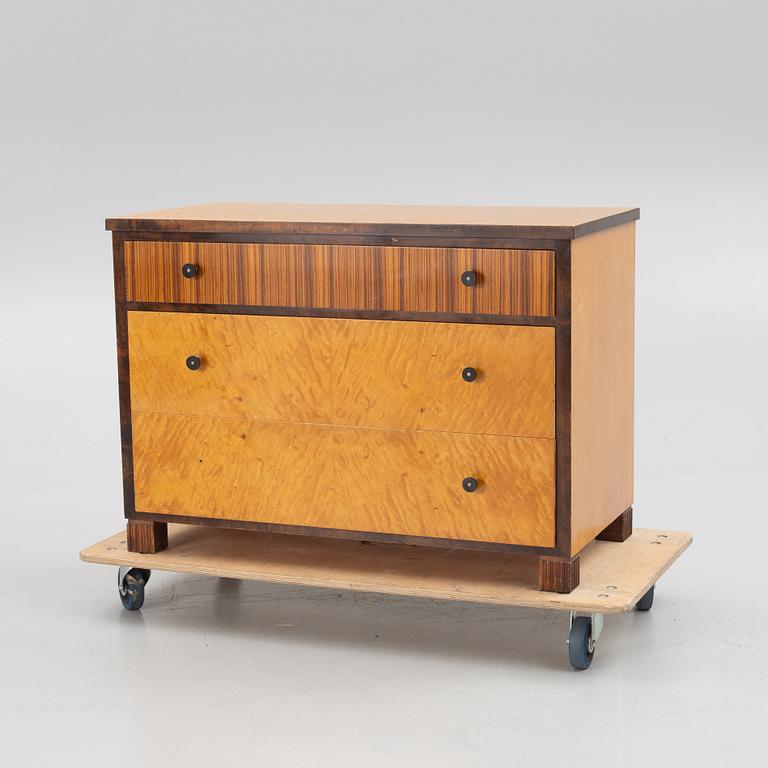 A chest of drawers, 1930's.