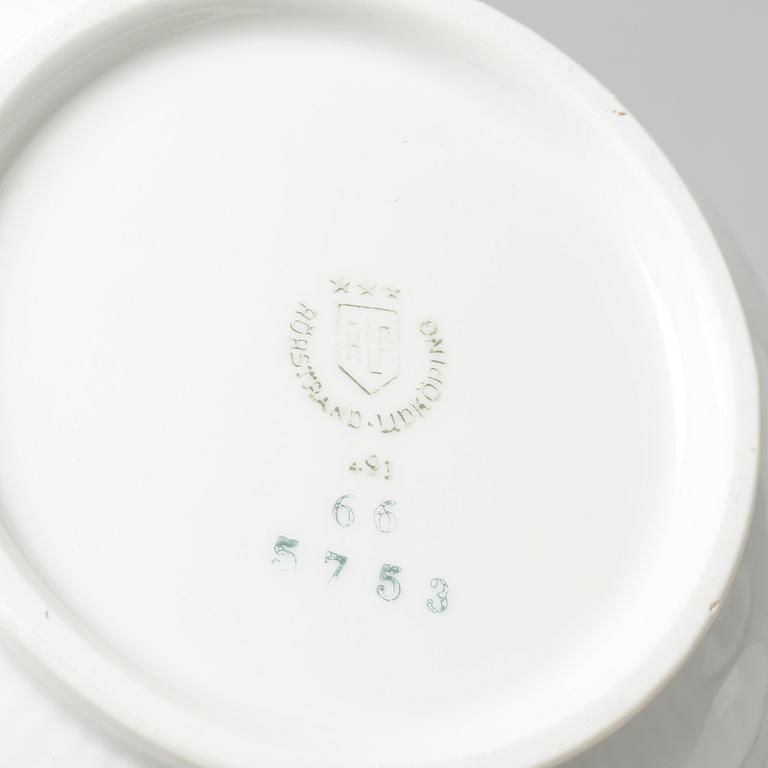 33 pieces of porcelain tableware by Louise Adelborg for Lidköping and Rörstrand, model "Swedish Grace", 20th century.