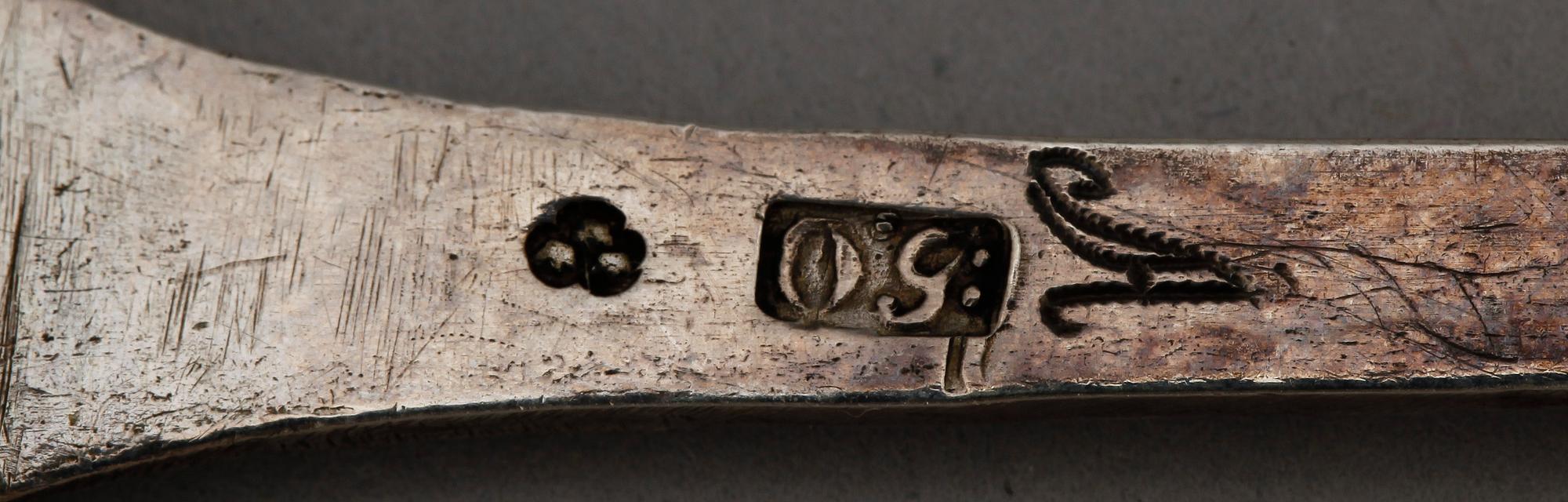 SUPSKED, silver, Olof Grubb, verksam 1790-1817 i  Hudiksvall. Vikt ca 26 gram.