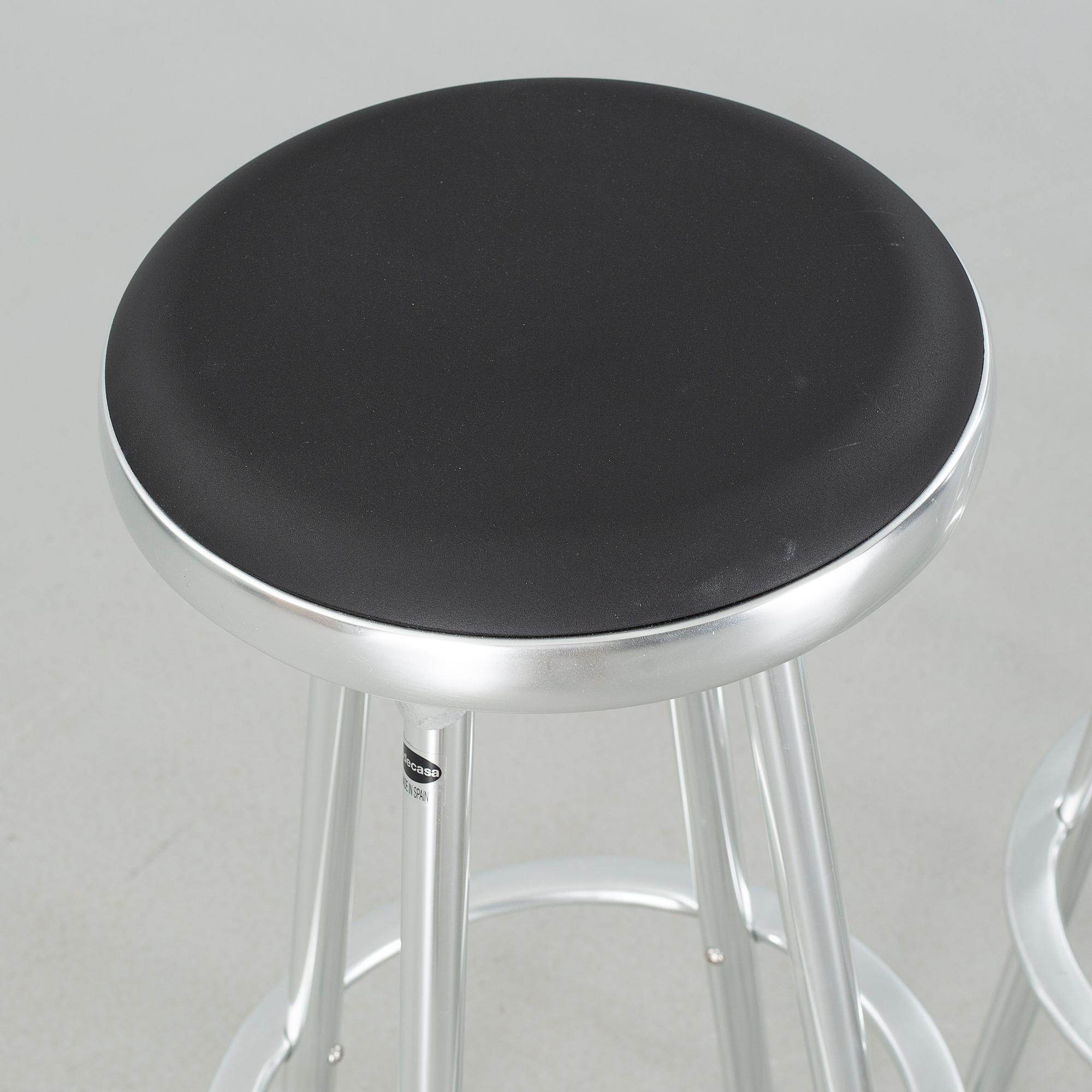 Four "T094/80" bar stools, by Indecasa, around year 2000.