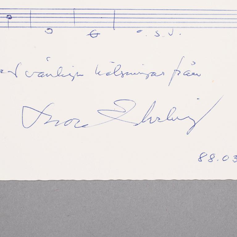 AUTOGRAFPARTI MED MUSIKARTISTER, 70 st, bla Kiri Te Kanawa på vykort, Duke Ellington, 1900-tal.