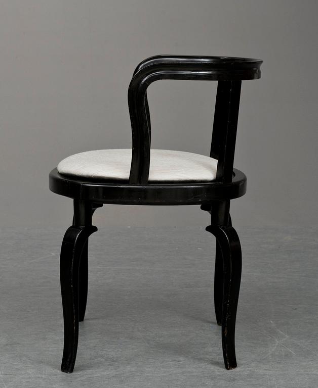 A Carl Hörvik black lacquered chair, ca 1928-32.