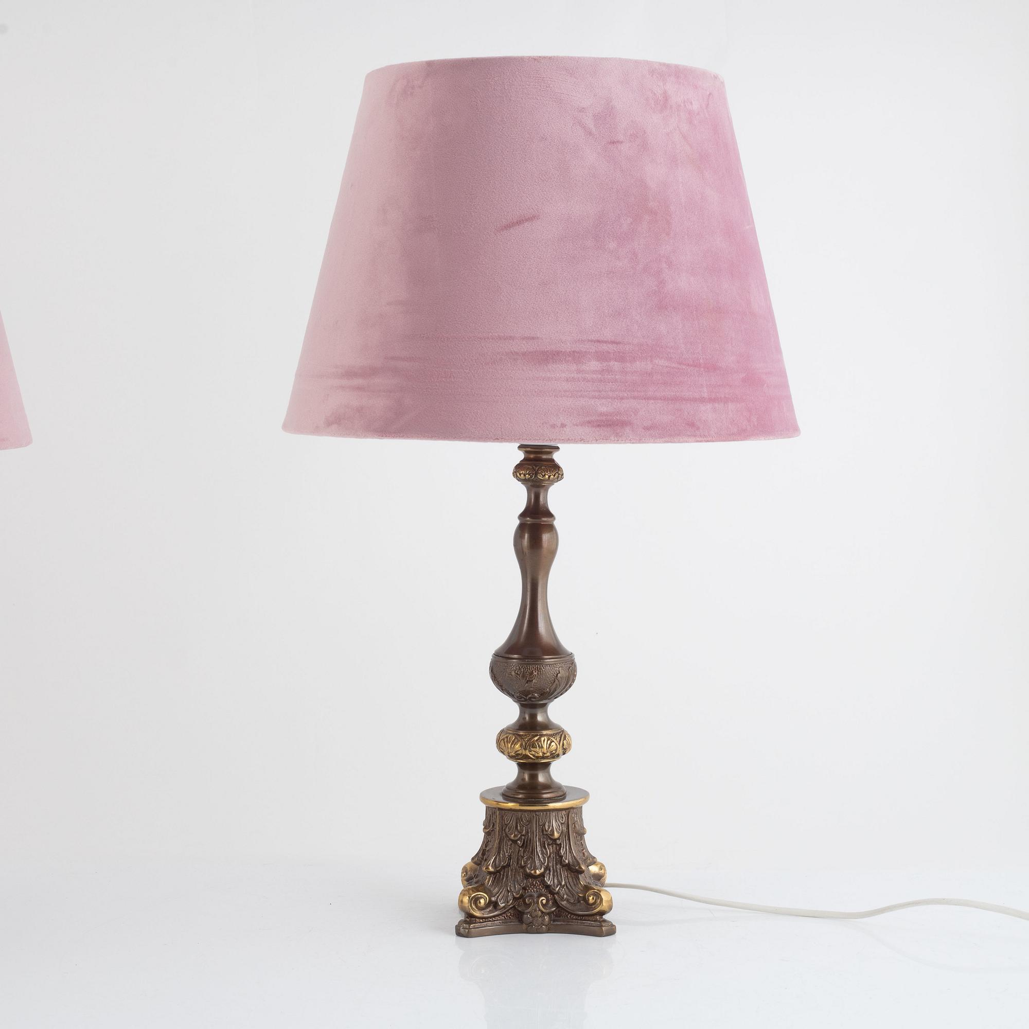 A set of three table lamps, Reijmyre Armaturfabrik, 1950's/60's.