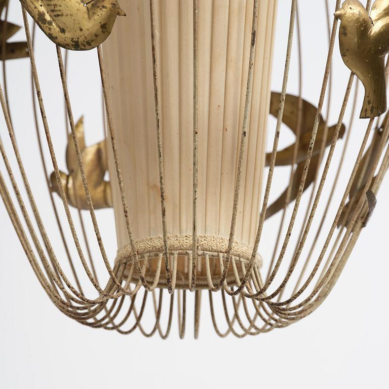 Hans Bergström, taklampa, modell "3", ateljé Lyktan, Åhus, 1940-50-tal.