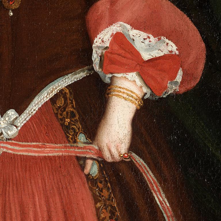 SCANDINAVIAN ARTIST, around 1620. Young girl with a goldfinch.
