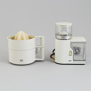 REINHOLD WEISS &  LUDWIG LITTMANN, coffee grinder and juicer, Braun.