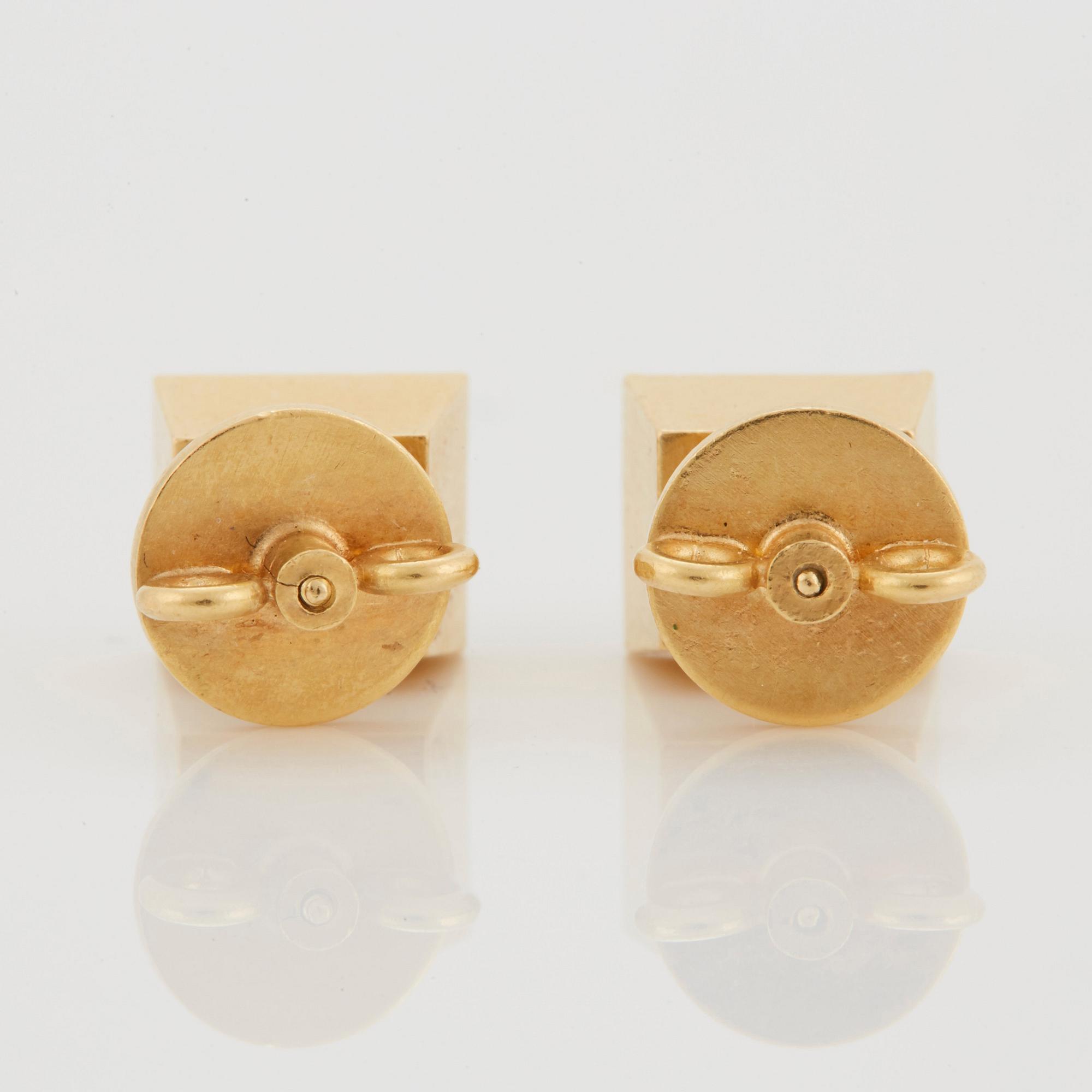 Wiwen Nilsson, örhängen, ett par, Lund 1970, 18K guld.