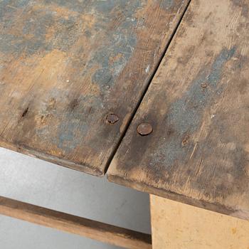 A Swedish handcrafted table, 19th century.