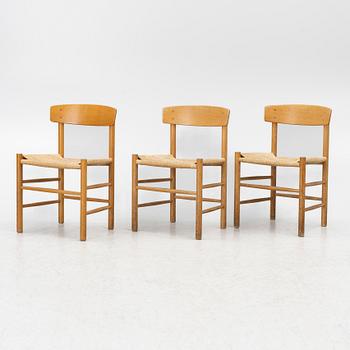 Børge Mogensen, three model "j39" chairs, FDB, Denmark, second half of the 20th century.
