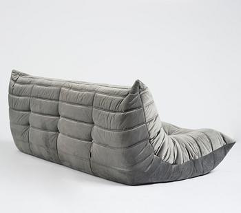 Michel Ducaroy, a 'Togo' sofa, easy chair and stool Ligne Roset, 21st century.