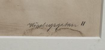 ERIK LANGEMARK, akvarell på papper. Signerad.