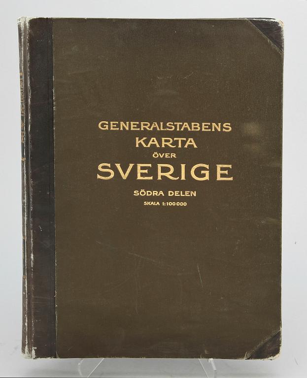 TOPOGRAFISK KARTA samt KARTBOK, 1890 respektive tidigt 1900-tal.