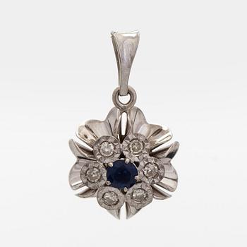 Hänge 18K guld med safir och diamanter. Kupittaan Kulta Åbo.