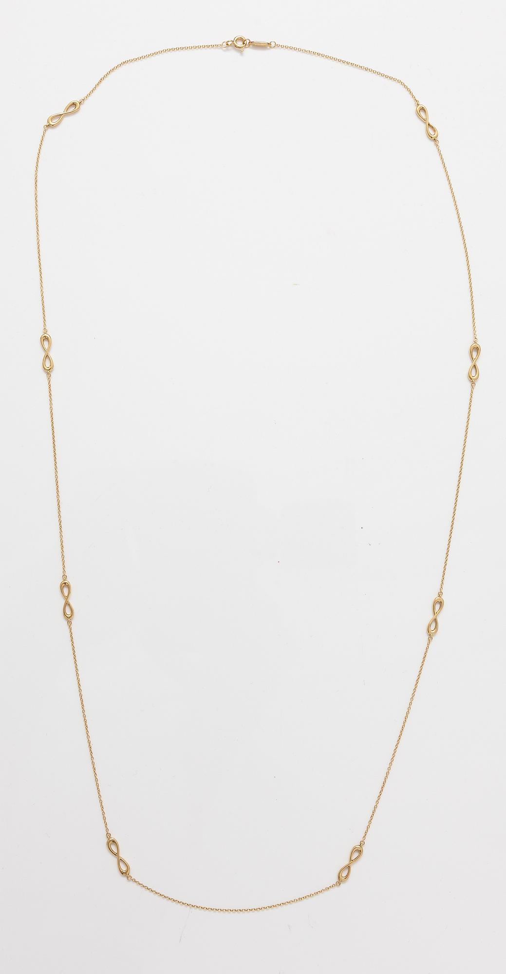 TIFFANY & CO, An 18K gold necklace, marked Tiffany & co.