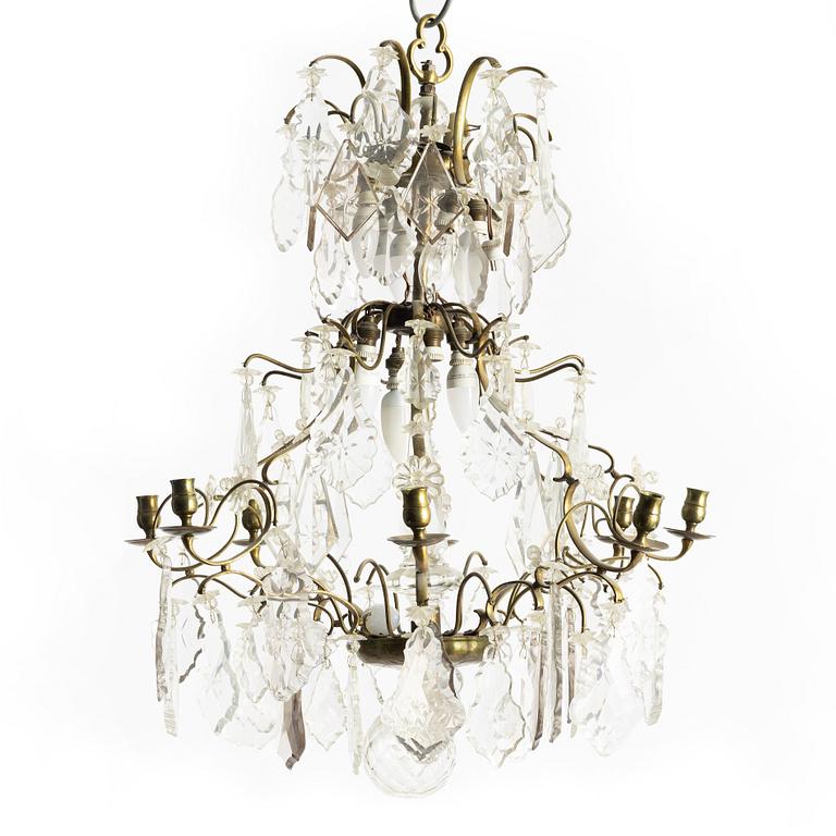 Chandelier, Rococo style, circa 1900.
