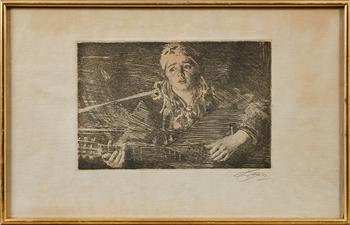 ANDERS ZORN, etsning, signerad.