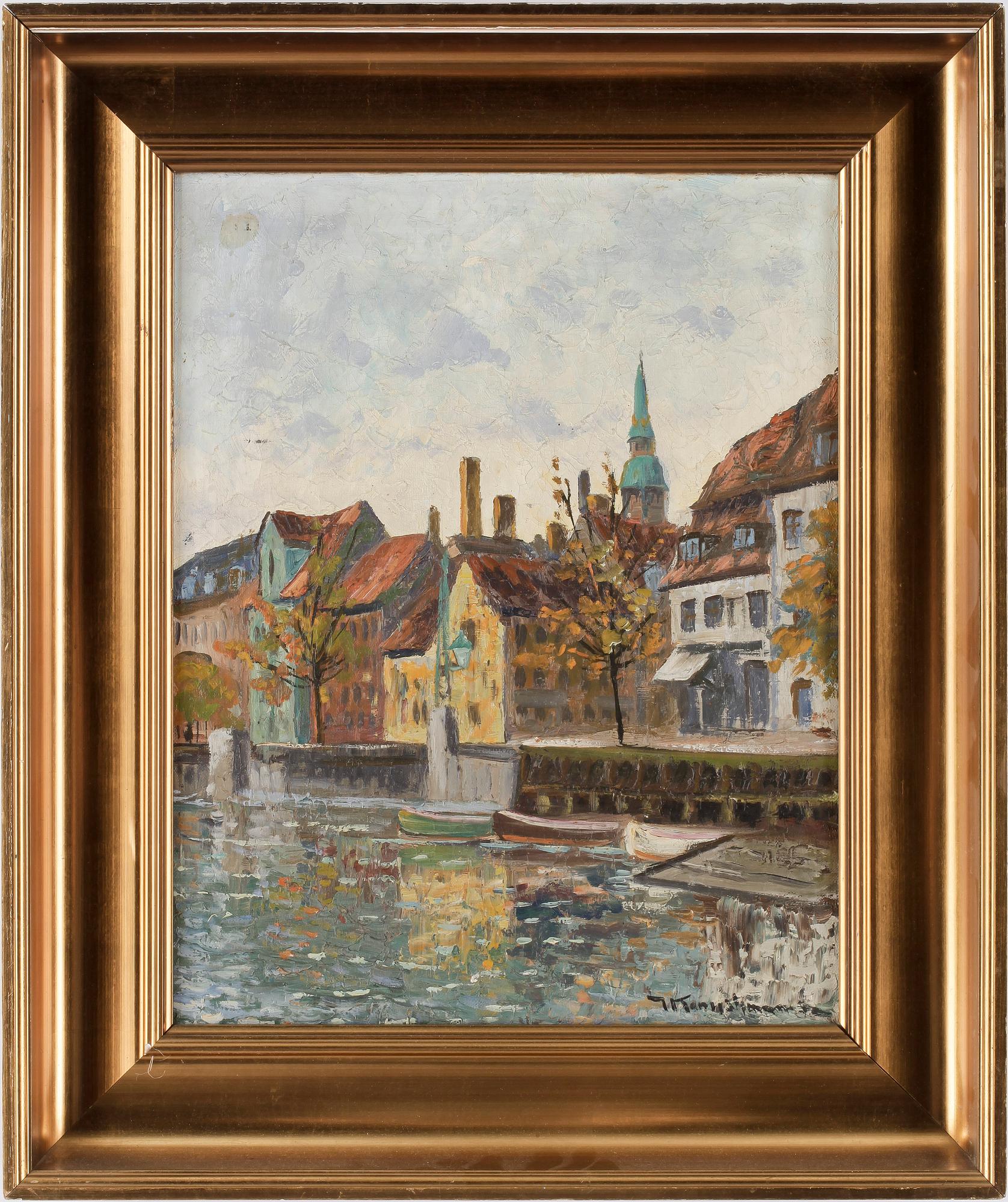 OKÄND KONSTNÄR, olja på duk, otydligt signerad, 1900-talets andra hälft.