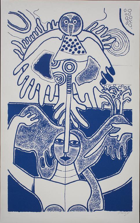 BEVERLOO CORNEILLE, färgserigrafi, signerad, numrerad HC och daterad- 85,