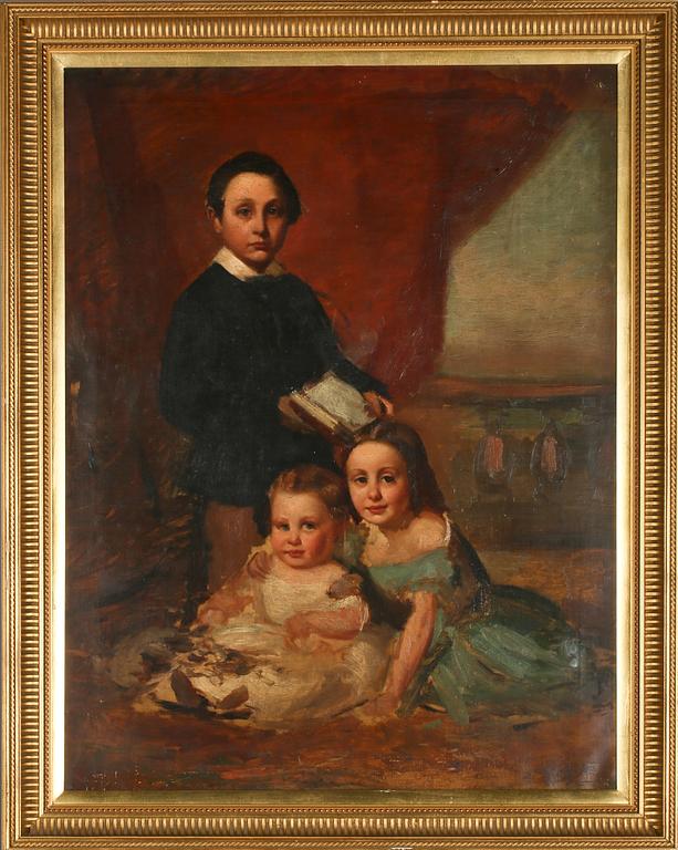 OKÄND KONSTNÄR, olja på duk, 1800-tal.