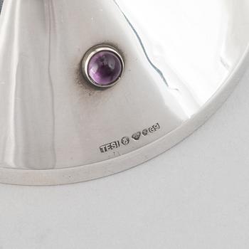 A pair of swedish silver candlesticks, TESI, Göteborg 1957.