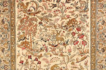 Matta, Ghom, silke, ca 207 x 136 cm.