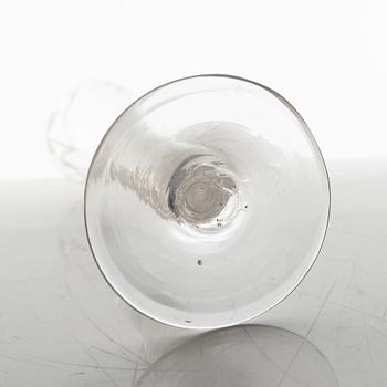 A group of four part Swedish glasses, 18th century.