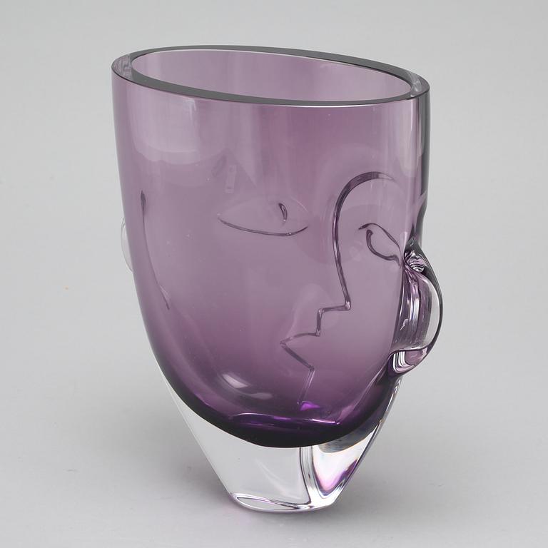 A glass vase by Martti Rytkönen for Orrefors in 2005, Limited Edition.