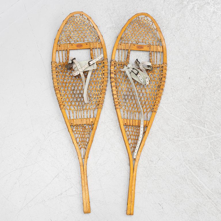 Snowshoes, a pair, Faber, Loretteville, Quebec, Canada, mid-20th century.