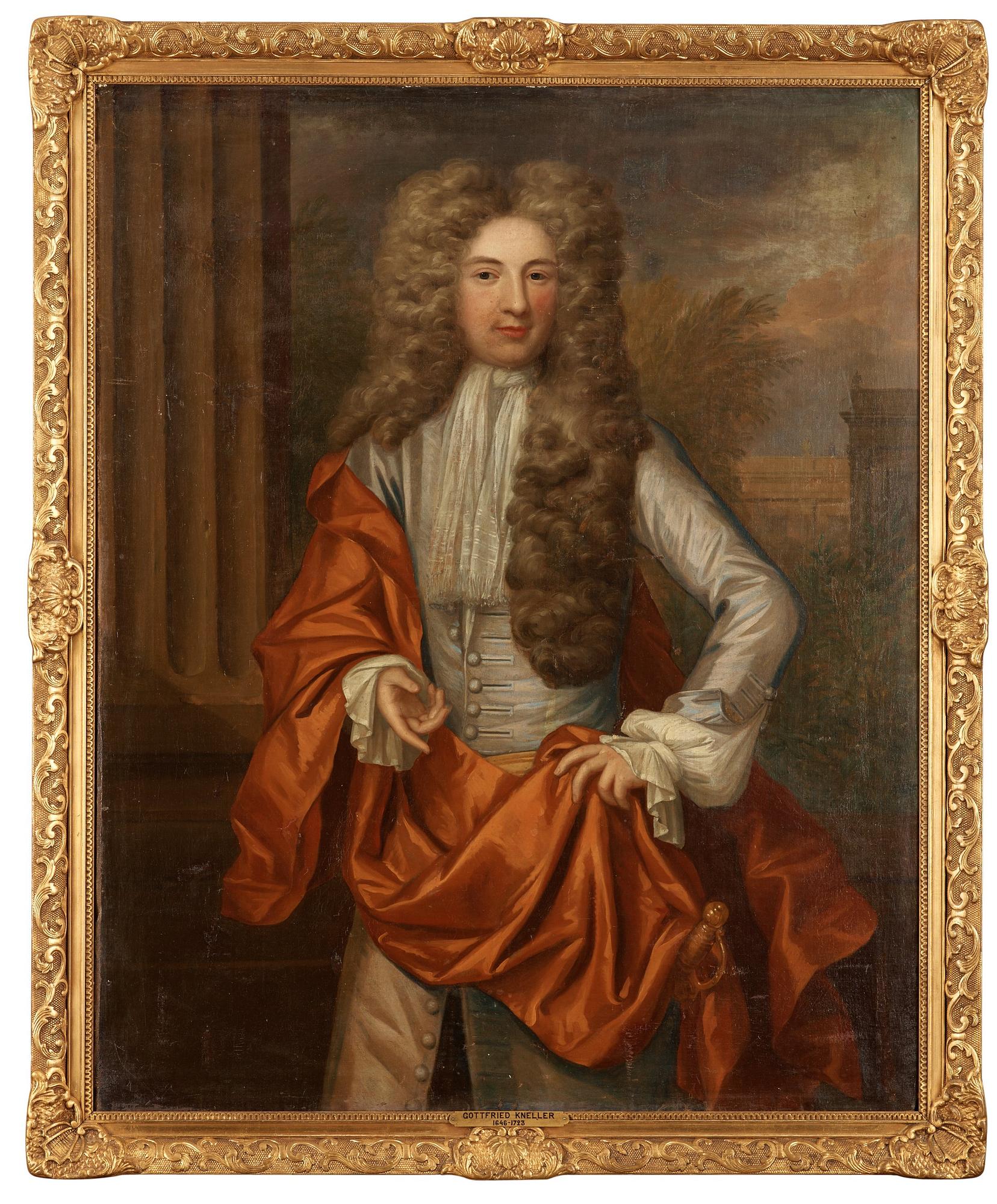 Gottfried Kneller Circle of, John Williams of Rempstone and his wife (2).