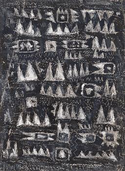 Airi Snellman-Hänninen, an original draft for a rug, mixed media, stamp signature.