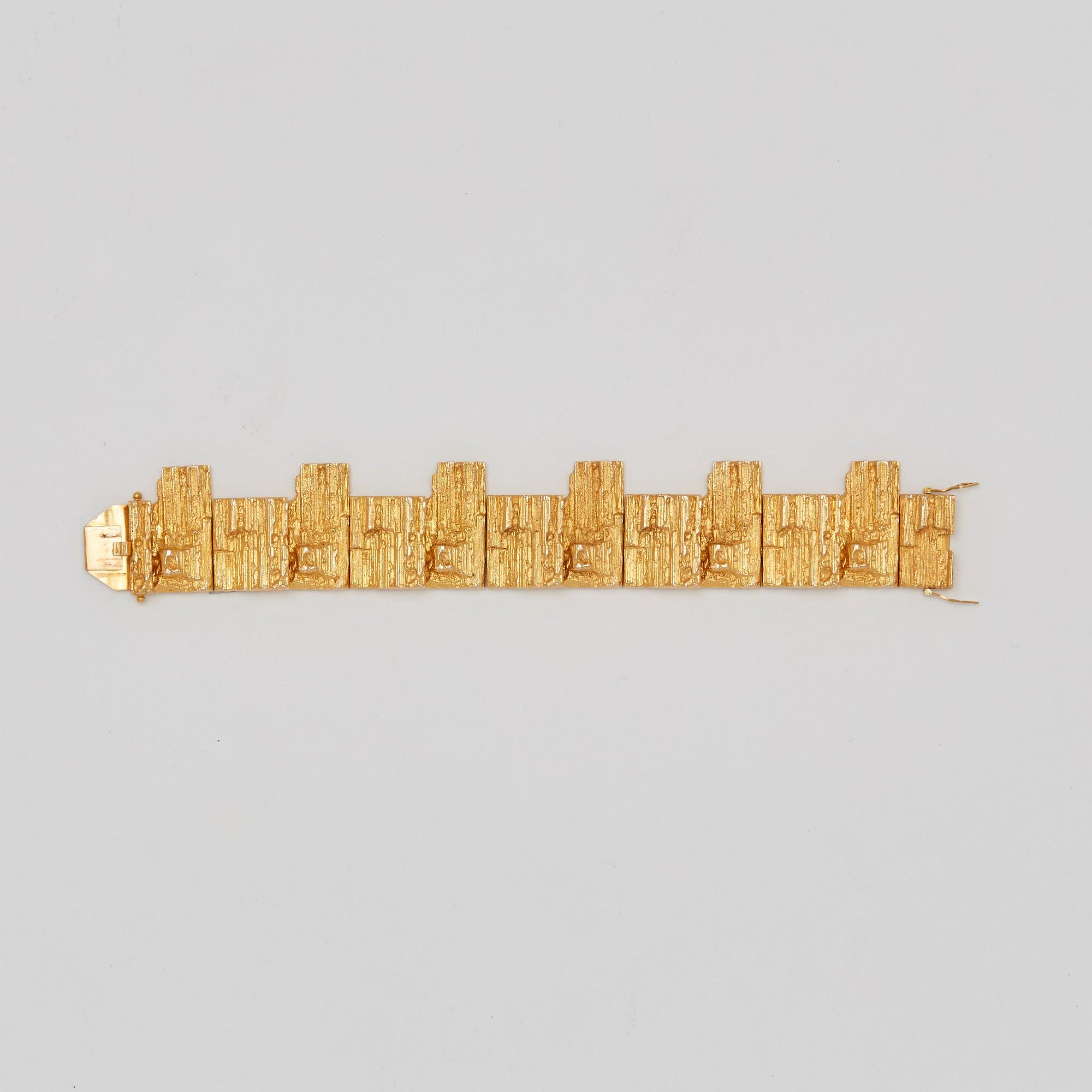 Björn Weckström, armband "Morgam", Lapponia, Finland 1972, 14K.