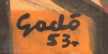 Bertil Gadö, oil on paper signed and dated 53.