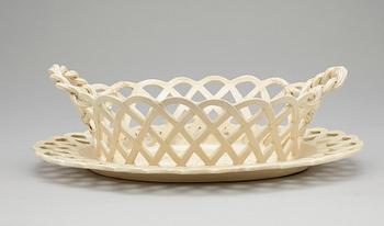 GALLERSKÅL med FAT, flintgods,  England 1800-tal.
