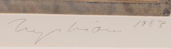 HELMTRUD NYSTRÖM, litograph in colour, signed and numbered 39/90,
